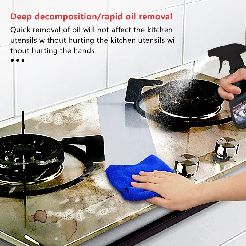 120ML Gas Range Cleaner Degreaser,Effective Clean Up Kitchen Oil Stains,Grease & Grime Remover, Kitchen Cooktop Cleaning Spray - Image 3